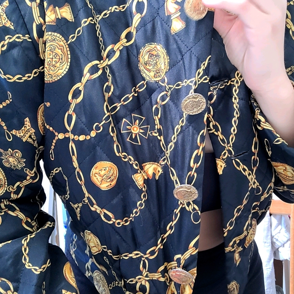 Inspired gold chain links jacket